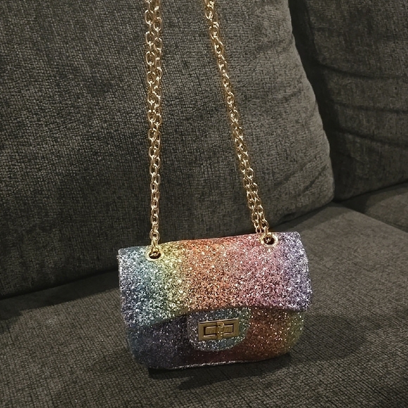 Glittery Rainbow Chain Bag - Picture 3 of 9